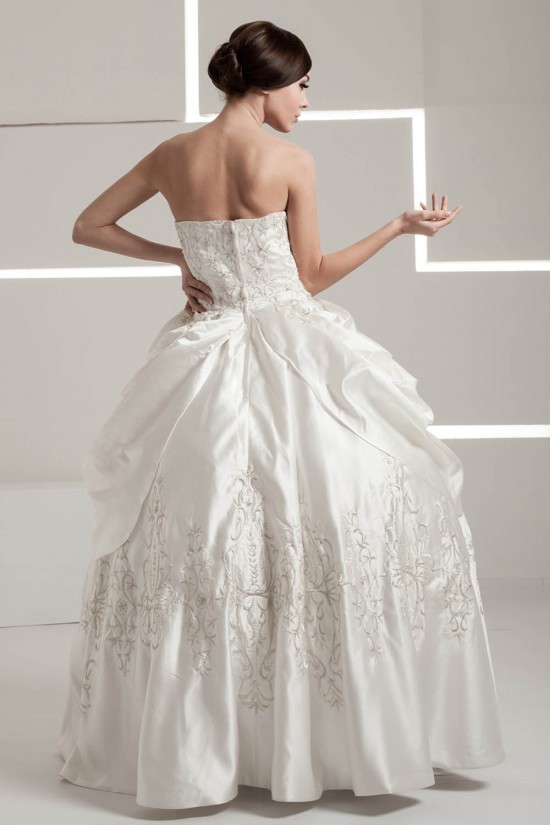 Ball Gown Strapless Floor-Length Wedding Dresses 2030665