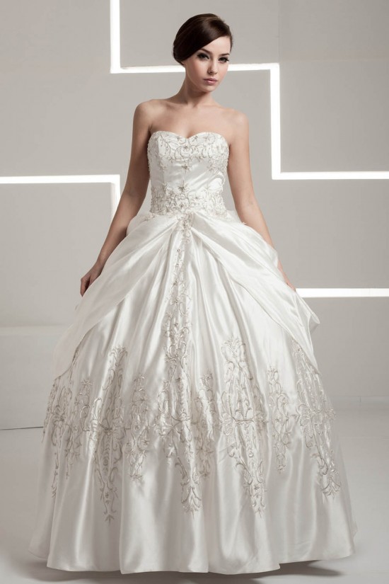 Ball Gown Strapless Floor-Length Wedding Dresses 2030665