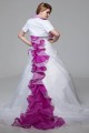 Elegant Satin Organza Strapless A-Line Short Sleeve Wedding Dresses 2030666