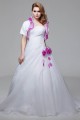 Elegant Satin Organza Strapless A-Line Short Sleeve Wedding Dresses 2030666 Elegant Satin Organza Strapless A-Line Short Sleeve Wedding Dresses 2030666