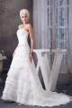 Elegant Satin Strapless Sleeveless A-Line Best Wedding Dresses 2030668