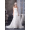 Elegant Satin Strapless Sleeveless A-Line Best Wedding Dresses 2030668