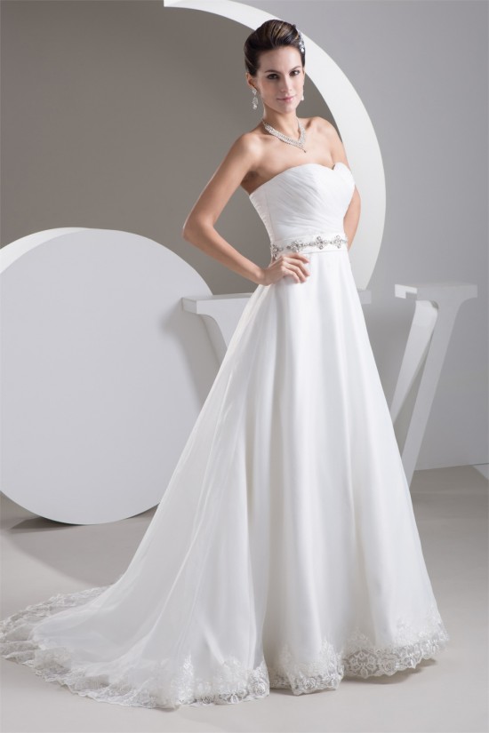Elegant Satin Sweetheart A-Line Sleeveless Best Wedding Dresses 2030669 Elegant Satin Sweetheart A-Line Sleeveless Best Wedding Dresses 2030669