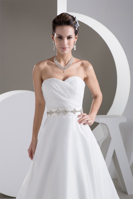 Elegant Satin Sweetheart A-Line Sleeveless Best Wedding Dresses 2030669 Elegant Satin Sweetheart A-Line Sleeveless Best Wedding Dresses 2030669