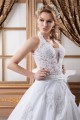 Elegant Satin Taffeta A-Line Halter Lace Sleeveless Wedding Dresses 2030670