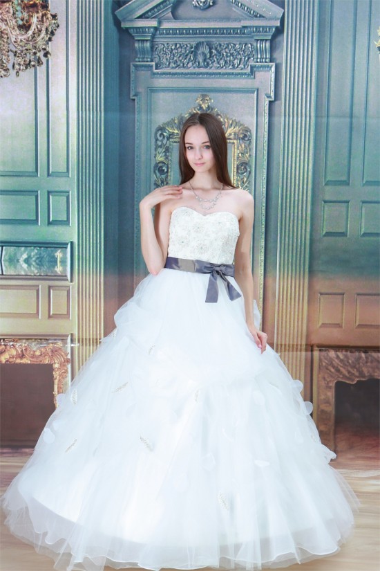 Elegant Sleeveless Sweetheart Satin Organza Ball Gown Wedding Dresses 2030673 Elegant Sleeveless Sweetheart Satin Organza Ball Gown Wedding Dresses 2030673