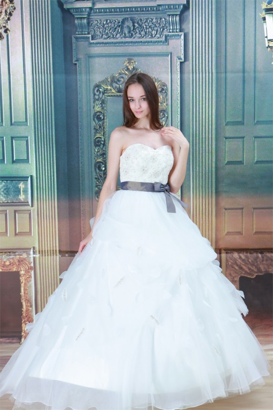 Elegant Sleeveless Sweetheart Satin Organza Ball Gown Wedding Dresses 2030673 Elegant Sleeveless Sweetheart Satin Organza Ball Gown Wedding Dresses 2030673