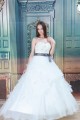 Elegant Sleeveless Sweetheart Satin Organza Ball Gown Wedding Dresses 2030673