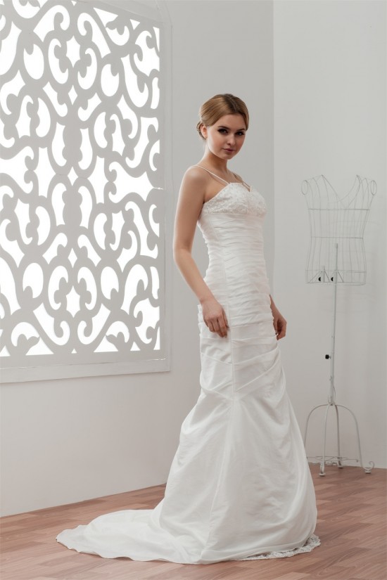 Elegant Sleeveless Sweetheart Taffeta Lace A-Line Wedding Dresses 2030674 Elegant Sleeveless Sweetheart Taffeta Lace A-Line Wedding Dresses 2030674