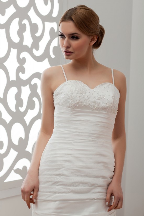 Elegant Sleeveless Sweetheart Taffeta Lace A-Line Wedding Dresses 2030674 Elegant Sleeveless Sweetheart Taffeta Lace A-Line Wedding Dresses 2030674