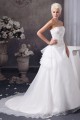 Elegant Strapless A-Line Sleeveless Satin Beaded Lace Wedding Dresses 2030676 Elegant Strapless A-Line Sleeveless Satin Beaded Lace Wedding Dresses 2030676