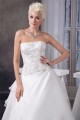 Elegant Strapless A-Line Sleeveless Satin Beaded Lace Wedding Dresses 2030676 Elegant Strapless A-Line Sleeveless Satin Beaded Lace Wedding Dresses 2030676