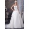 Elegant Strapless A-Line Sleeveless Satin Beaded Lace Wedding Dresses 2030676
