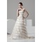 Fantastic A-Line Satin Organza Straps Lace Wedding Dresses 2030677