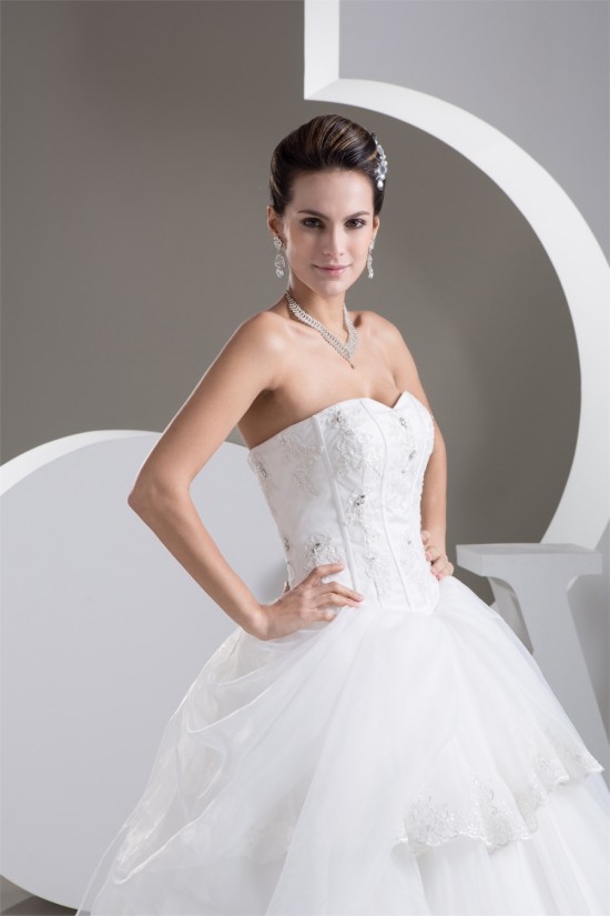 Fantastic Ball Gown Satin Sleeveless Sweetheart Wedding Dresses 2030678 Fantastic Ball Gown Satin Sleeveless Sweetheart Wedding Dresses 2030678