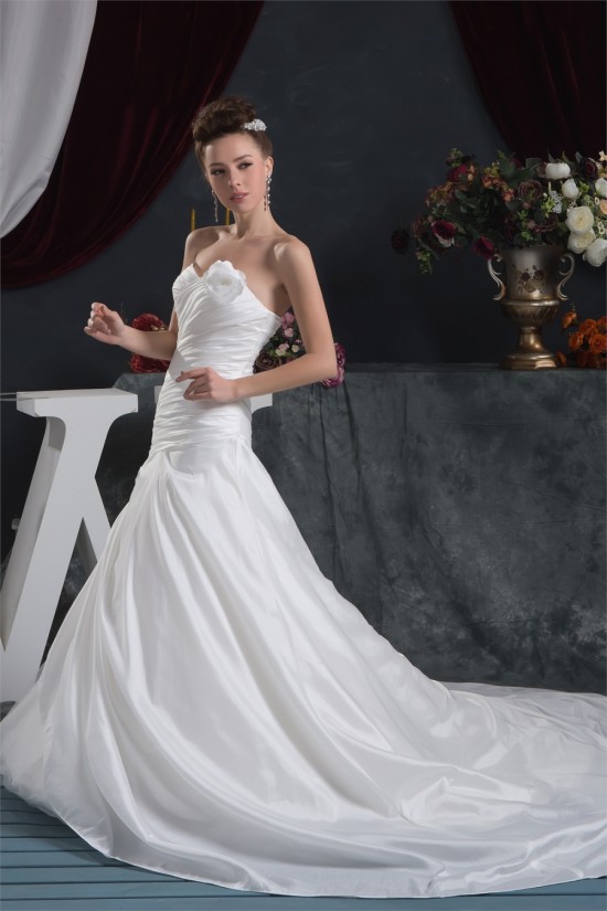 Fantastic A-Line Satin Taffeta Sweetheart Sleeveless Wedding Dresses 2030679 Fantastic A-Line Satin Taffeta Sweetheart Sleeveless Wedding Dresses 2030679