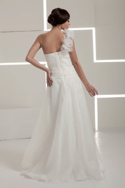 Fantastic One-Shoulder A-Line Sleeveless Wedding Dresses 2030686