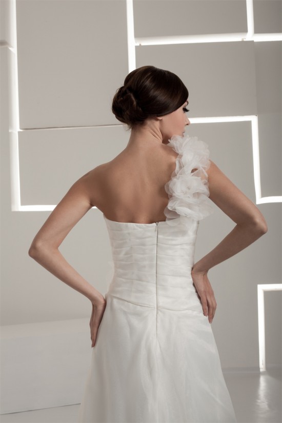 Fantastic One-Shoulder A-Line Sleeveless Wedding Dresses 2030686