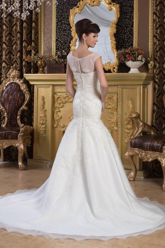 Fantastic Beaded Lace Sleeveless Portrait Wedding Dresses 2030687 Fantastic Beaded Lace Sleeveless Portrait Wedding Dresses 2030687