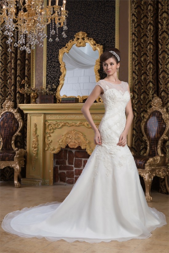 Fantastic Beaded Lace Sleeveless Portrait Wedding Dresses 2030687 Fantastic Beaded Lace Sleeveless Portrait Wedding Dresses 2030687