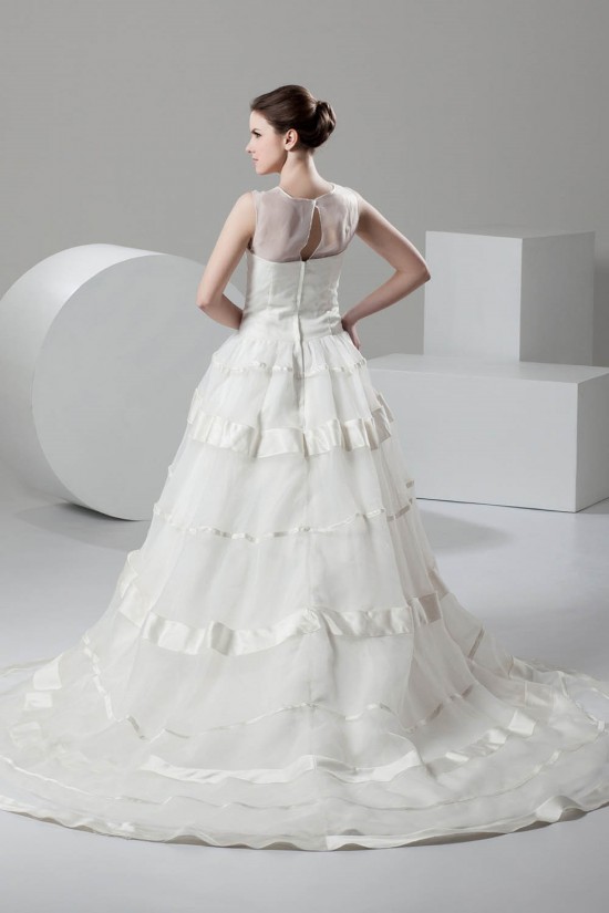 Fantastic Satin Organza A-Line Scoop Wedding Dresses 2030688 Fantastic Satin Organza A-Line Scoop Wedding Dresses 2030688