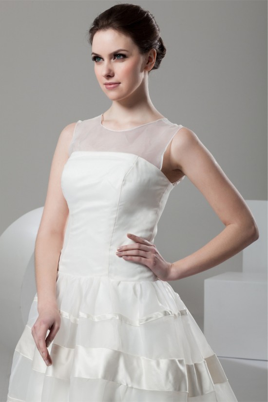 Fantastic Satin Organza A-Line Scoop Wedding Dresses 2030688 Fantastic Satin Organza A-Line Scoop Wedding Dresses 2030688