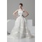 Fantastic Satin Organza A-Line Scoop Wedding Dresses 2030688
