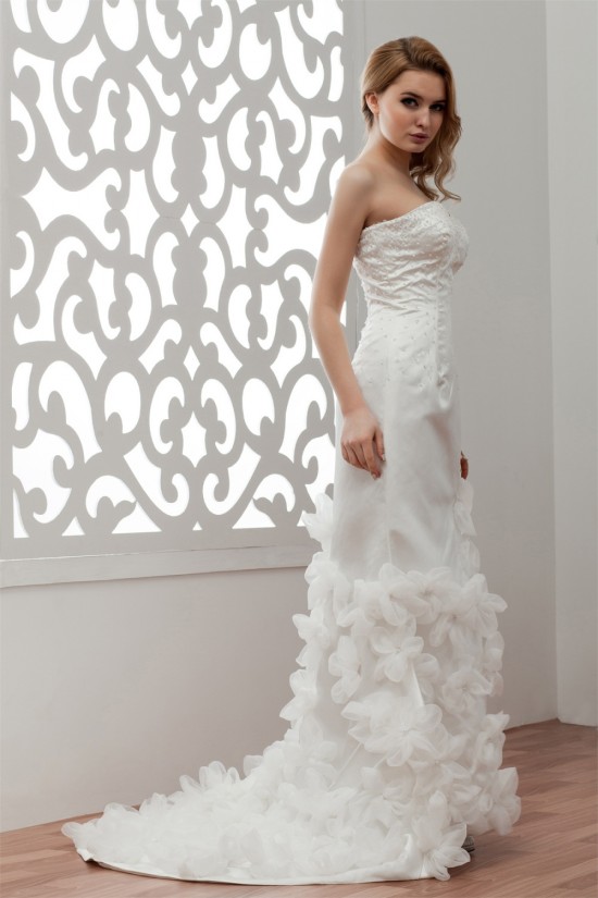 Fantastic Satin Organza A-Line Sleeveless Sweetheart Wedding Dresses 2030689 Fantastic Satin Organza A-Line Sleeveless Sweetheart Wedding Dresses 2030689