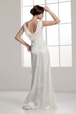 Fantastic Sleeveless Sheath/Column Straps Lace Wedding Dresses 2030692