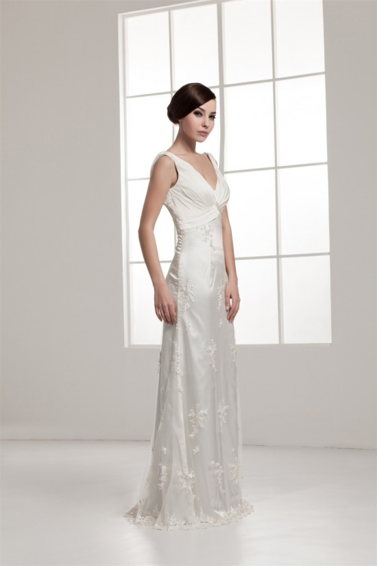 Fantastic Sleeveless Sheath/Column Straps Lace Wedding Dresses 2030692 Fantastic Sleeveless Sheath/Column Straps Lace Wedding Dresses 2030692