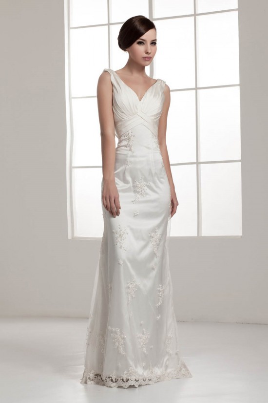 Fantastic Sleeveless Sheath/Column Straps Lace Wedding Dresses 2030692 Fantastic Sleeveless Sheath/Column Straps Lace Wedding Dresses 2030692