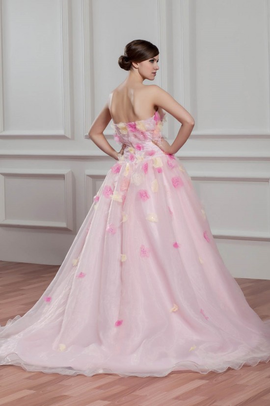 Fantastic Strapless A-Line Sleeveless Satin Organza Wedding Dresses 2030693 Fantastic Strapless A-Line Sleeveless Satin Organza Wedding Dresses 2030693
