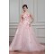 Fantastic Strapless A-Line Sleeveless Satin Organza Wedding Dresses 2030693