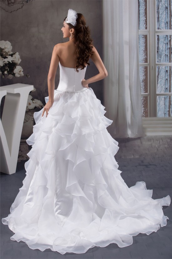 Fantastic Strapless Sleeveless A-Line Satin Wedding Dresses 2030695 Fantastic Strapless Sleeveless A-Line Satin Wedding Dresses 2030695
