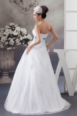 A-Line Sleeveless Satin Strapless Wedding Dresses with A Lace Jacket 2030699