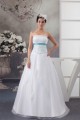 A-Line Sleeveless Satin Strapless Wedding Dresses with A Lace Jacket 2030699