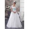 A-Line Sleeveless Satin Strapless Wedding Dresses with A Lace Jacket 2030699