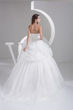 Ball Gown Sleeveless Sweetheart Satin Sweet Wedding Dresses 2030700