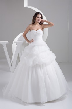 Ball Gown Sleeveless Sweetheart Satin Sweet Wedding Dresses 2030700