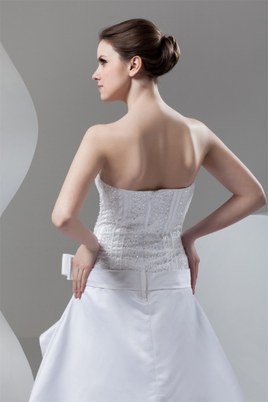 Fashionable A-Line Strapless Satin Sleeveless Wedding Dresses 2030702 Fashionable A-Line Strapless Satin Sleeveless Wedding Dresses 2030702