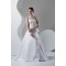 Fashionable A-Line Strapless Satin Sleeveless Wedding Dresses 2030702