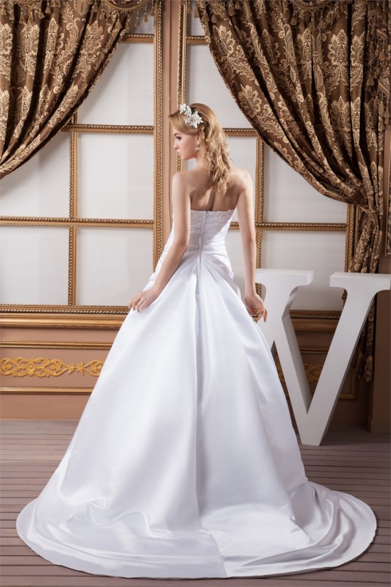 Fashionable Satin A-Line Sweetheart Sleeveless Sweet Wedding Dresses 2030704 Fashionable Satin A-Line Sweetheart Sleeveless Sweet Wedding Dresses 2030704