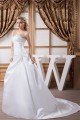 Fashionable Satin A-Line Sweetheart Sleeveless Sweet Wedding Dresses 2030704