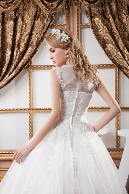 Fashionable Ball Gown Square Satin Organza Lace Wedding Dresses 2030707 Fashionable Ball Gown Square Satin Organza Lace Wedding Dresses 2030707