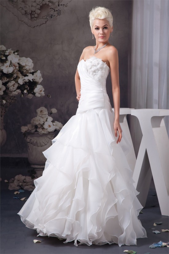 Fashionable Sweetheart Sleeveless Satin A-Line Sweet Wedding Dresses 2030709 Fashionable Sweetheart Sleeveless Satin A-Line Sweet Wedding Dresses 2030709