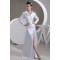 Floor-Length A-Line V-Neck Covered Buttons Wedding Dresses 2030710