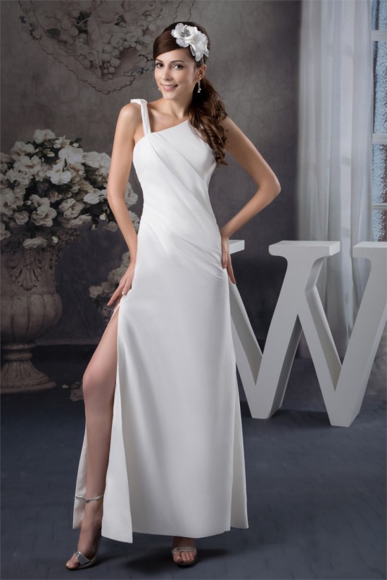 Sheath/COlumn Floor-Length Straps Wedding Dresses 2030711
