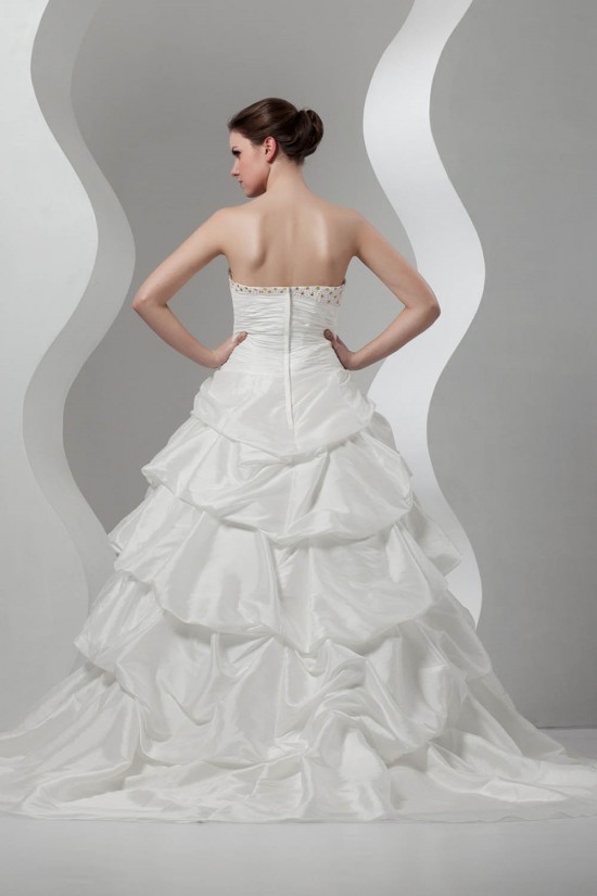 Ball Gown Sweetheart Sleeveless Lace Taffeta Wedding Dresses 2030713 Ball Gown Sweetheart Sleeveless Lace Taffeta Wedding Dresses 2030713
