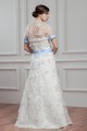 Satin Lace A-Line Short Sleeve Floor-Length Wedding Dresses with A Lace Jacket 2030714 Satin Lace A-Line Short Sleeve Floor-Length Wedding Dresses with A Lace Jacket 2030714