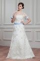 Satin Lace A-Line Short Sleeve Floor-Length Wedding Dresses with A Lace Jacket 2030714 Satin Lace A-Line Short Sleeve Floor-Length Wedding Dresses with A Lace Jacket 2030714